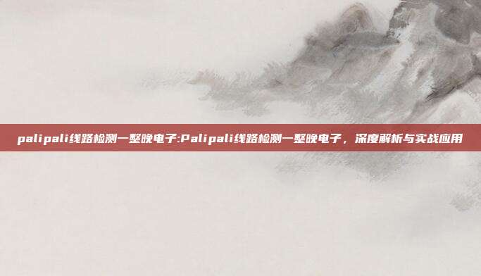 palipali线路检测一整晚电子:Palipali线路检测一整晚电子，深度解析与实战应用