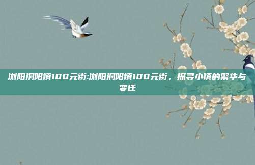 浏阳洞阳镇100元街:浏阳洞阳镇100元街，探寻小镇的繁华与变迁