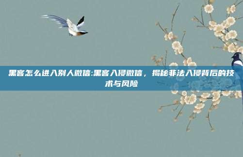 黑客怎么进入别人微信:黑客入侵微信，揭秘非法入侵背后的技术与风险