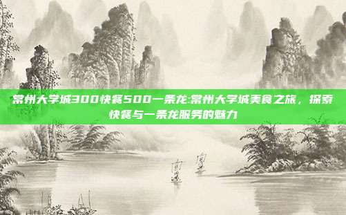 常州大学城300快餐500一条龙:常州大学城美食之旅，探索快餐与一条龙服务的魅力