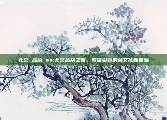 北京 品茶 wx:北京品茶之旅，微信引领的茶文化新体验