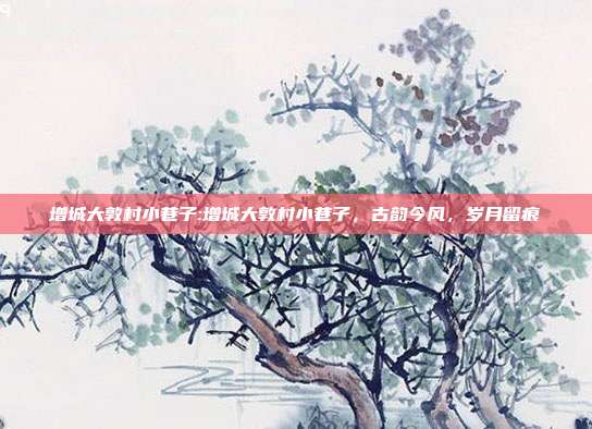 增城大敦村小巷子:增城大敦村小巷子，古韵今风，岁月留痕