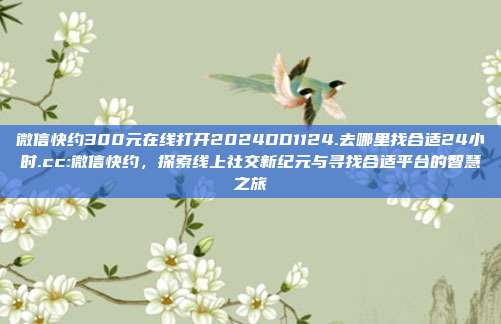 微信快约300元在线打开2024DD1124.去哪里找合适24小时.cc:微信快约，探索线上社交新纪元与寻找合适平台的智慧之旅